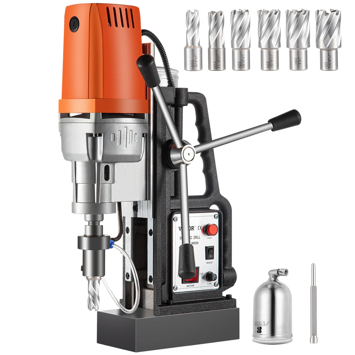 SucceBuy Magnetic Drill Press Kit With Annular Cutter Bits
