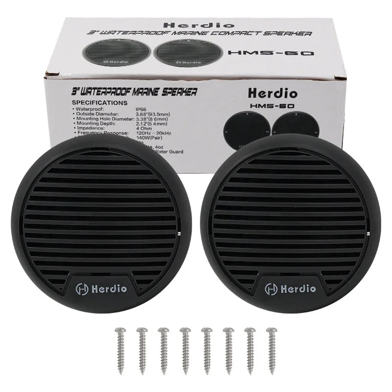 Herdio 140W Two Way Marine Waterproof Speaker System