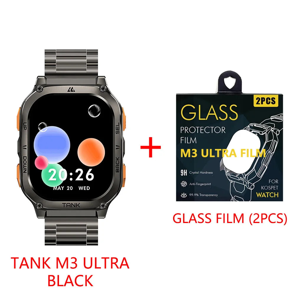 KOSPET Tank M3 Ultra GPS Smartwatch 5ATM Waterproof AMOLED AOD