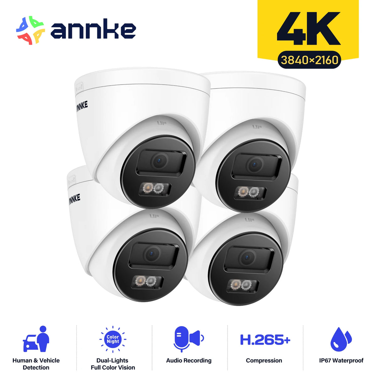 ANNKE Smart Dual Light Outdoor Bullet PoE Security Camera