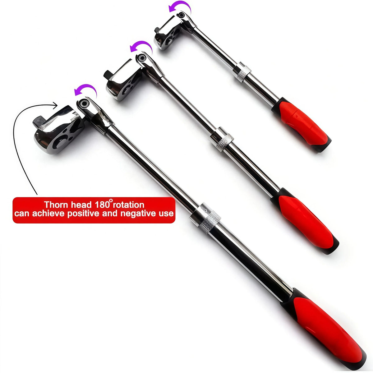 Durable Ratchet Wrench Set With Quick Release And Telescopic Handle
