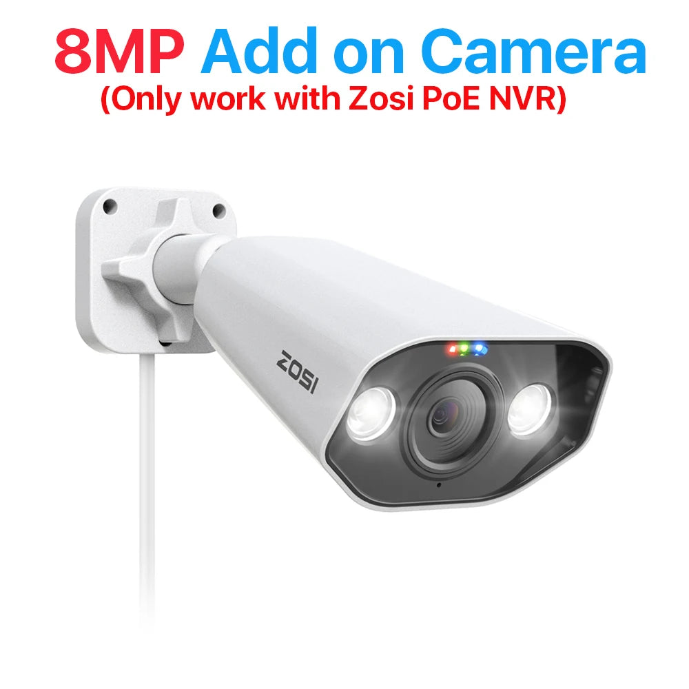 ZOSI 4K PoE CCTV Security Camera With Two Way Audio