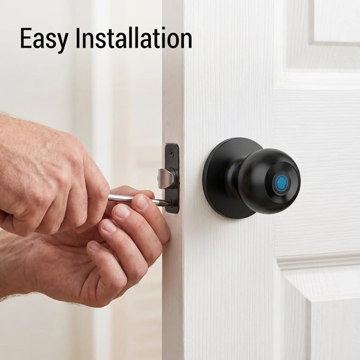 Fingerprint Smart Door Knob Lock With App And Keypad Access