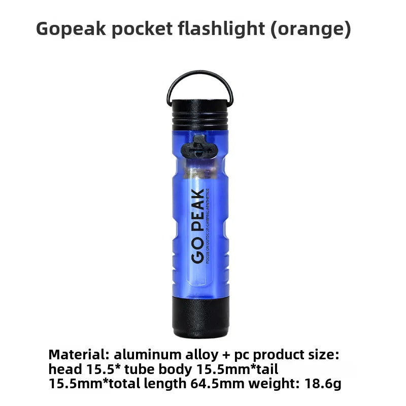 Gopeak USB Rechargeable LED Pocket Flashlight Clip Hat Light