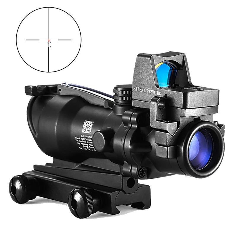 Nabila Adjustable Tactical Rifle Scope With Red Dot For Hunting