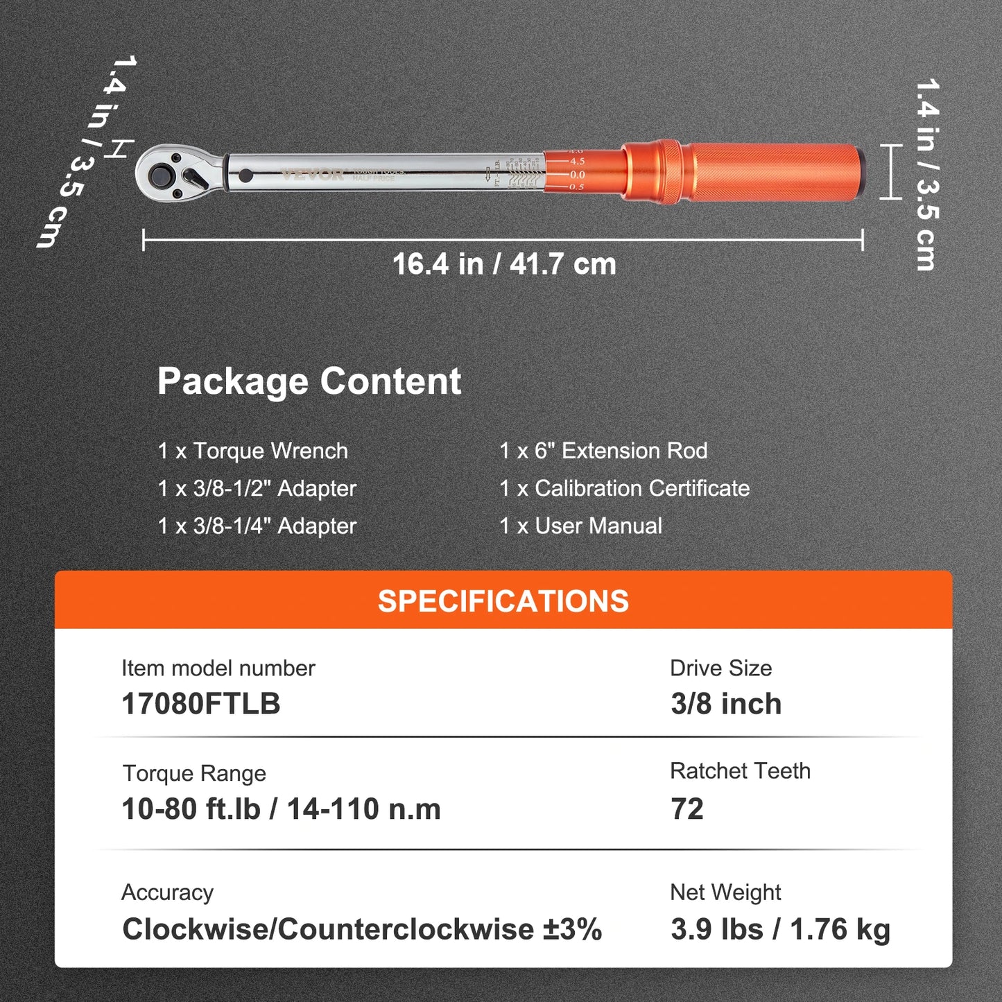 SucceBuy Precision Mechanical Torque Wrench Set