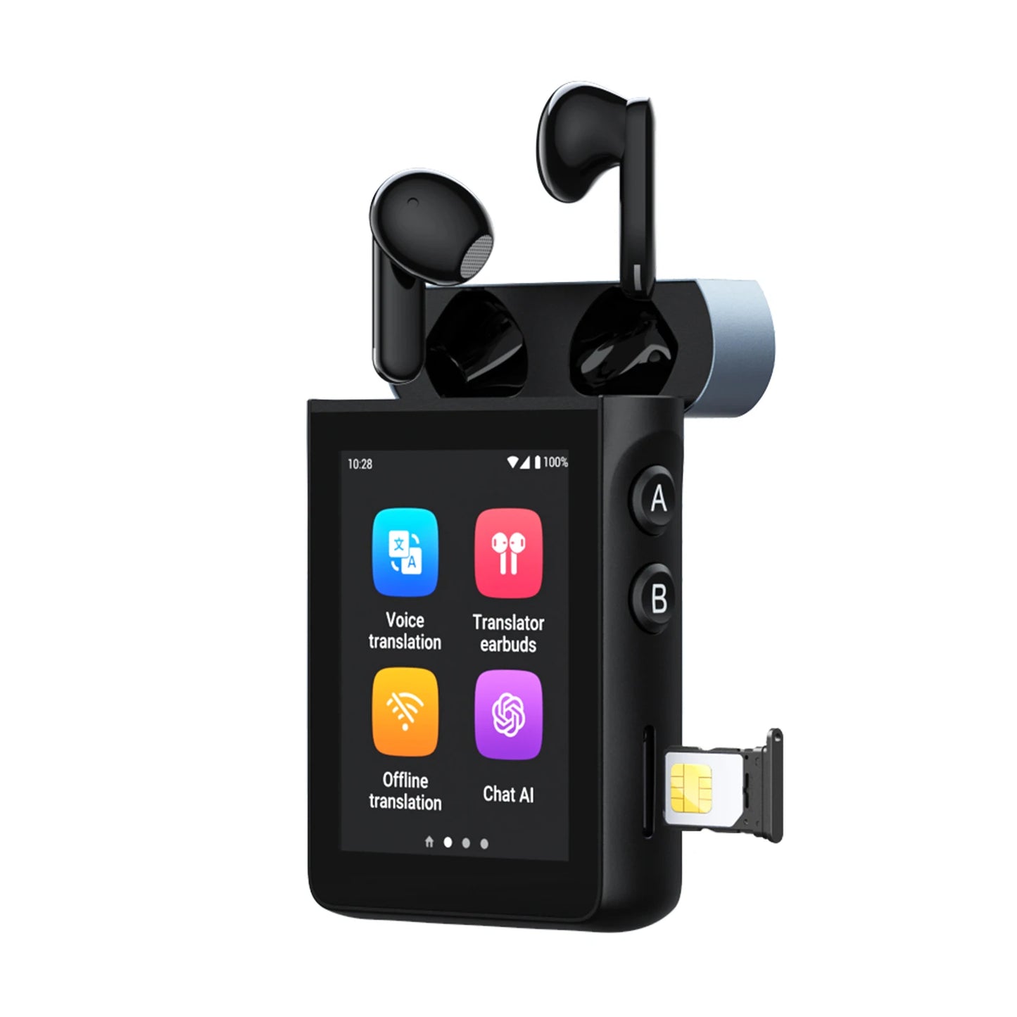 Wooask A9 AI Translator Earbuds 4G SIM Supported Real-Time Translation