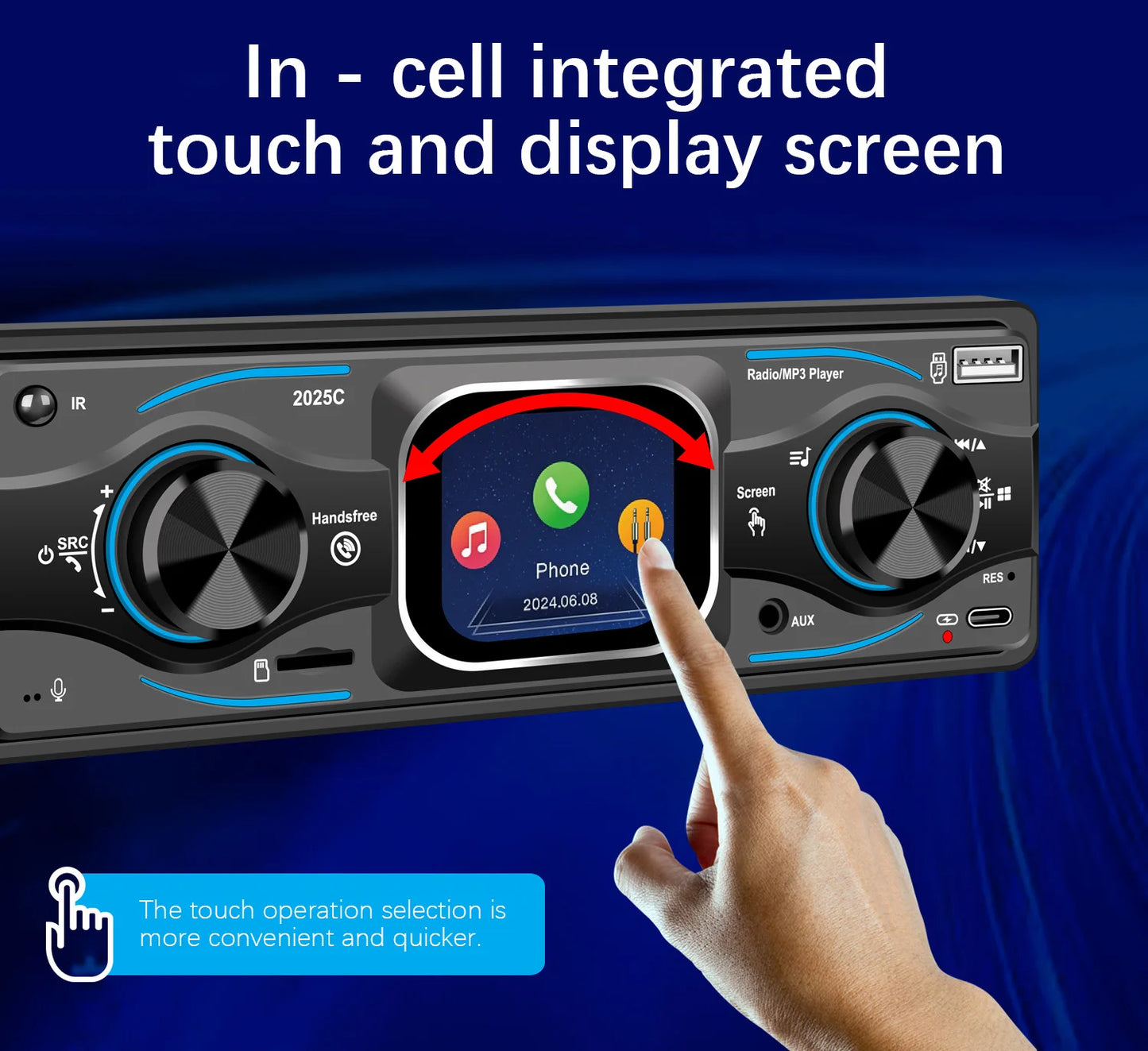 ESSGOO Bluetooth 6.0 Car Radio MP3 Player With USB/SD AUX