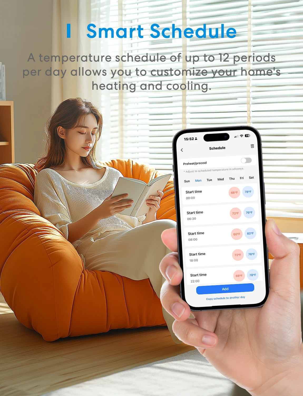Meross Matter Smart Thermostat US WiFi Compatible With Alexa