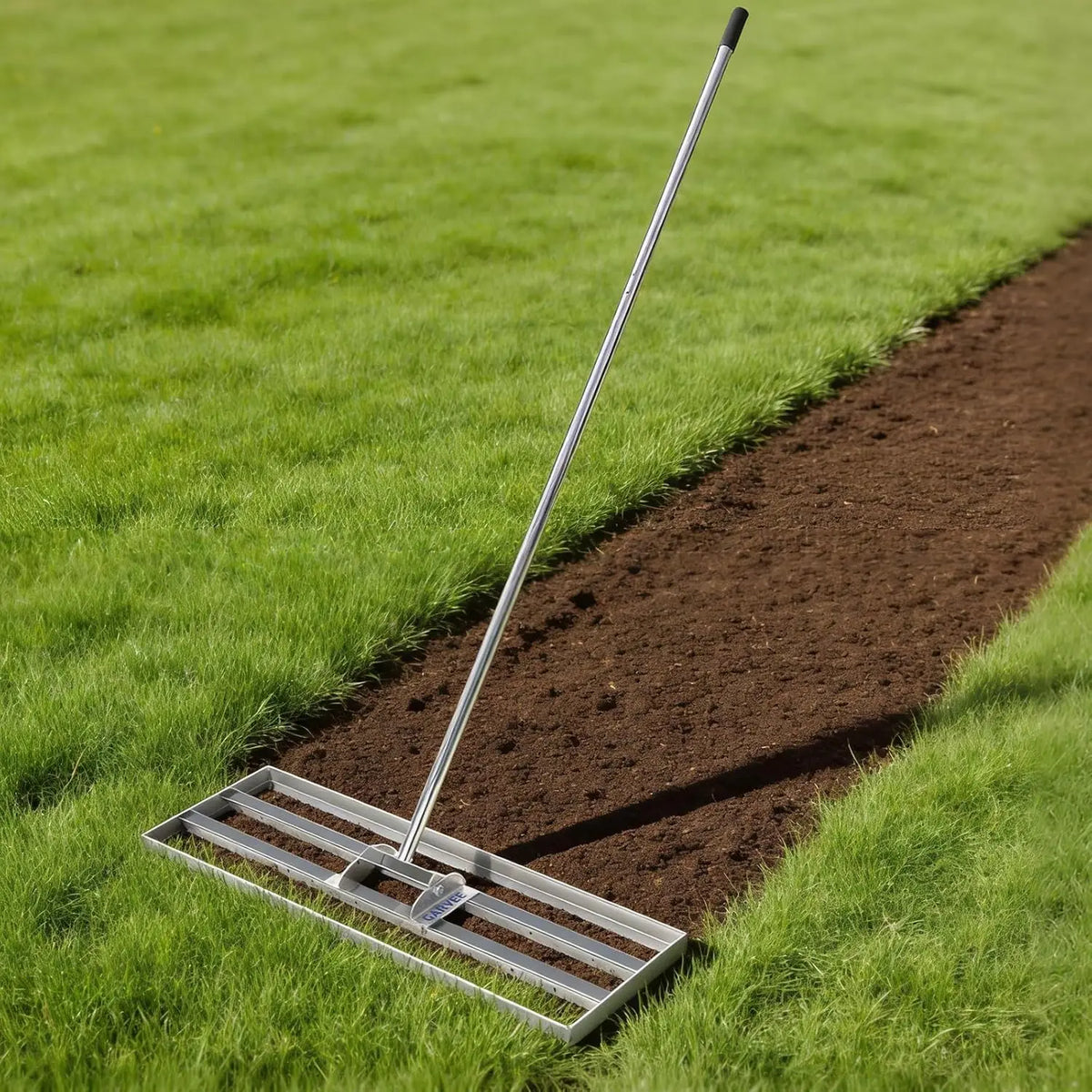 Tacleekii Stainless Steel Lawn Leveling Rake for Garden and Yard