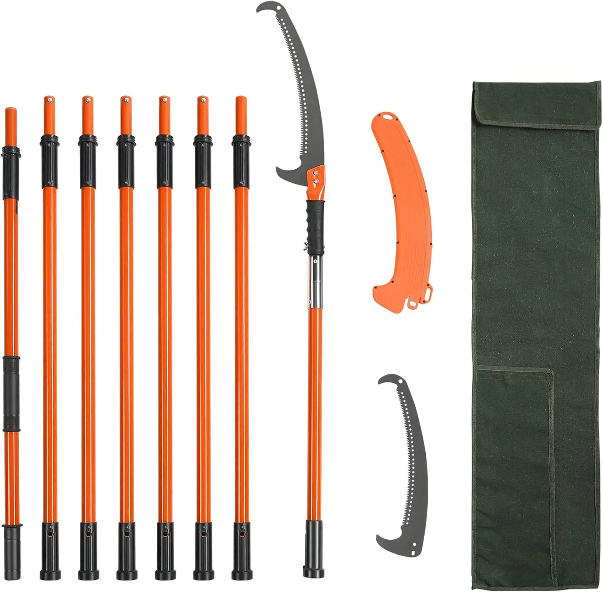 VEVOR Extendable Pole Saw With Steel Blade Tree Pruner For Palms Shrubs