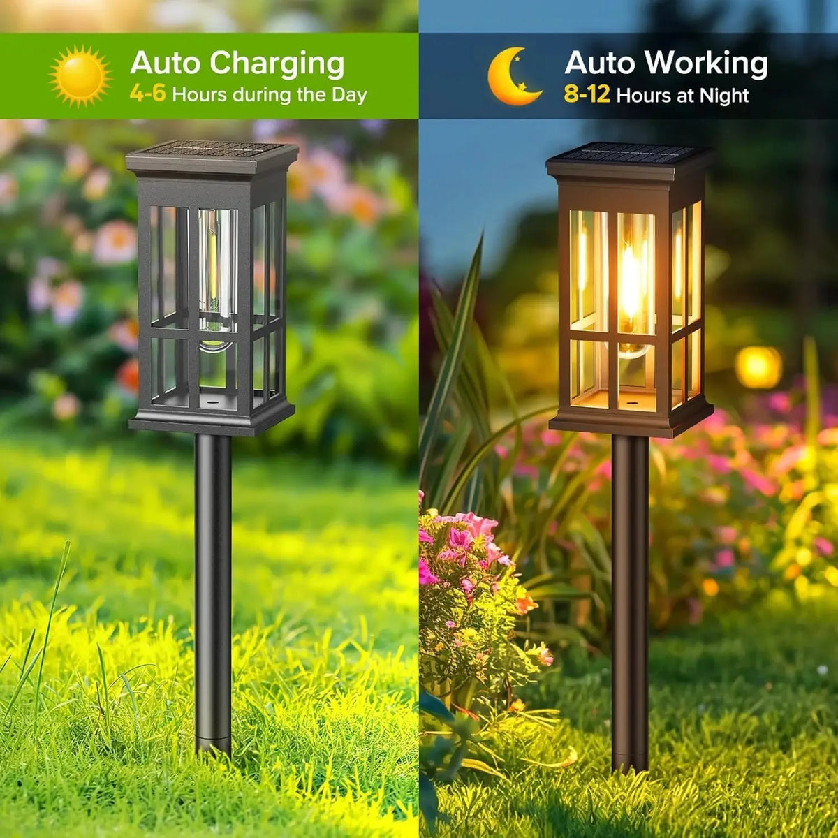 Solar Pathway Light Outdoor Waterproof LED Landscape Lighting for Gardens