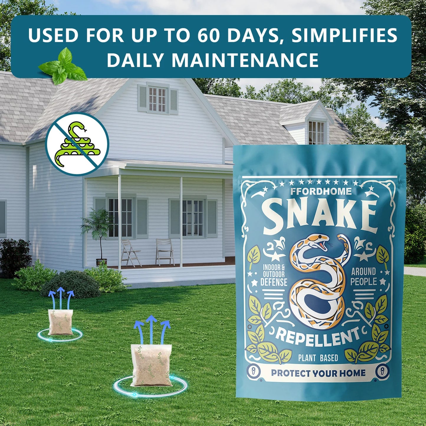 Yard Snake Repellent Sachets Outdoor Deterrent Safe For Pets