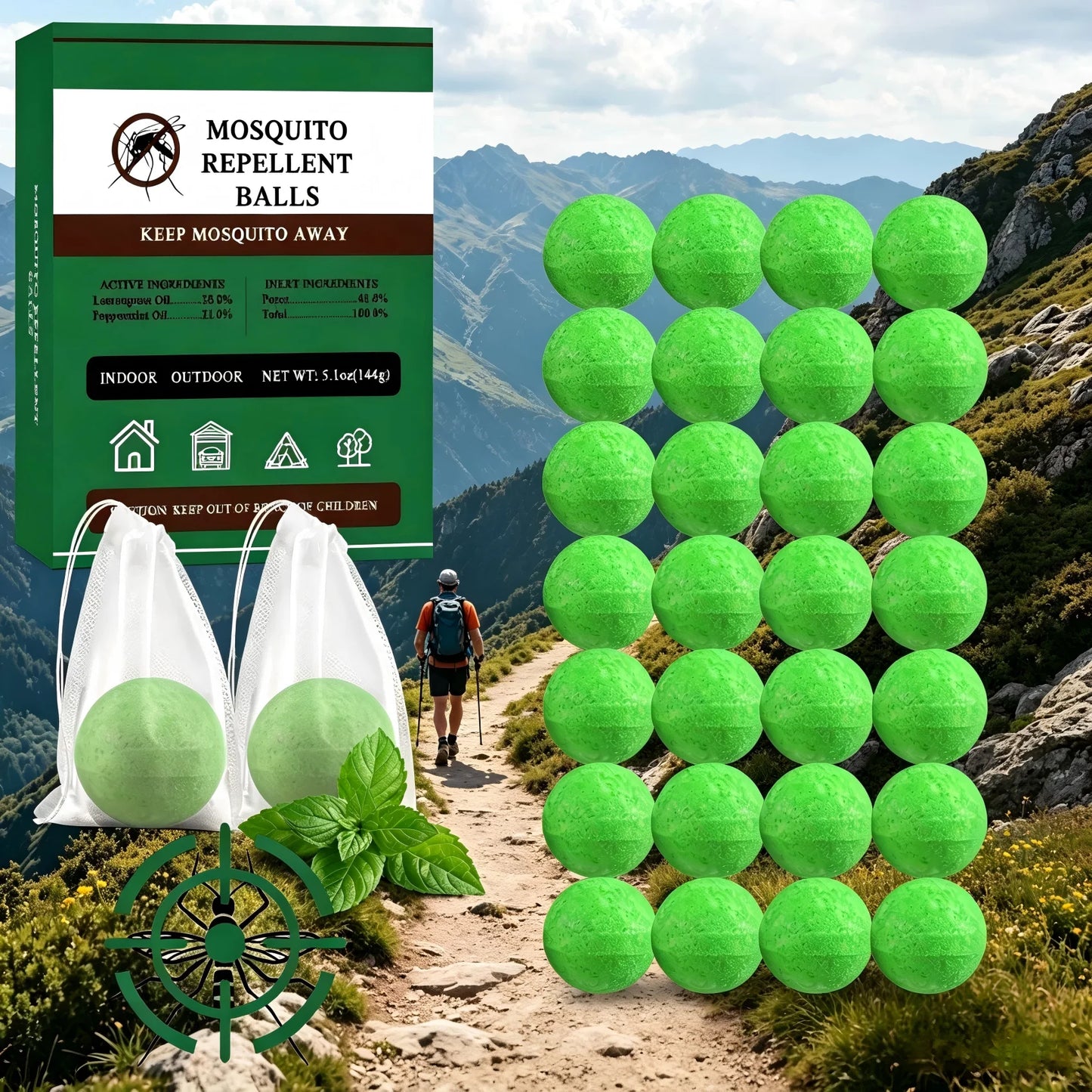30 Pack Mosquito Repellent Balls For Patio Indoor Outdoor Yard