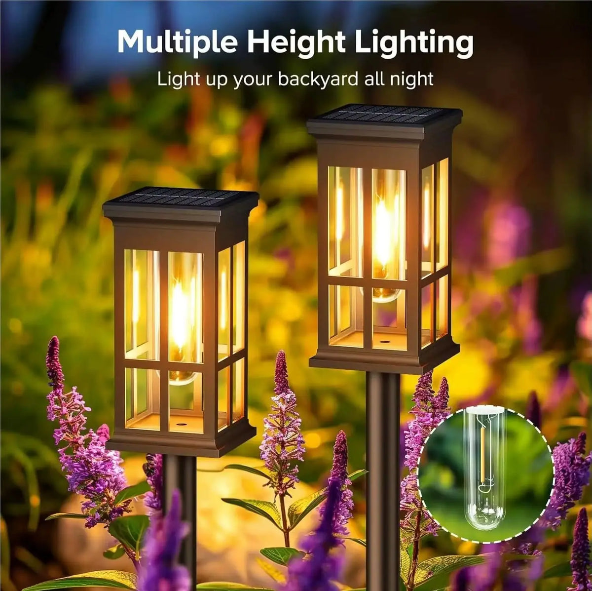 Solar Pathway Light Outdoor Waterproof LED Landscape Lighting for Gardens