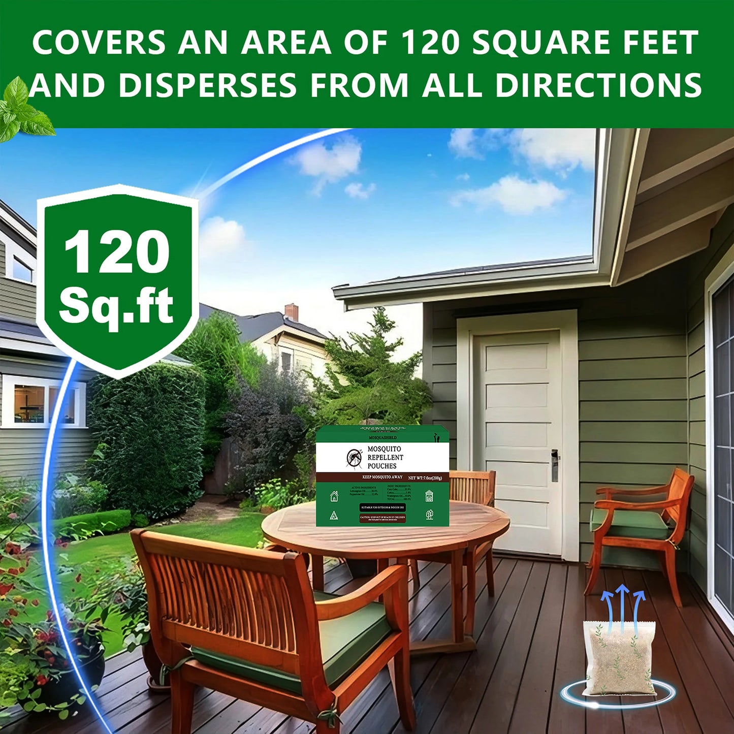 Natural Mosquito Repellent Sachets 10-Pack For Indoor And Outdoor Use