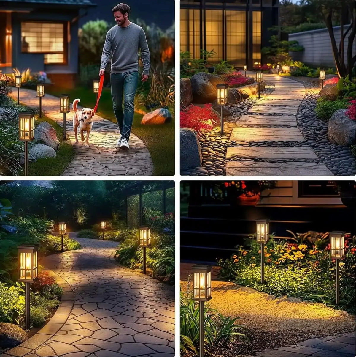 Solar Pathway Light Outdoor Waterproof LED Landscape Lighting for Gardens