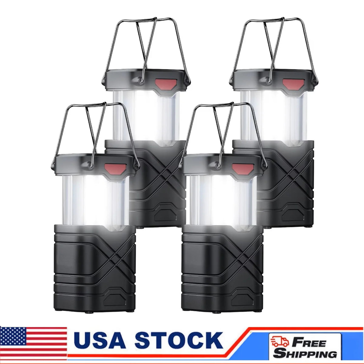 Solar Rechargeable LED Flashlight Portable Camping Lantern