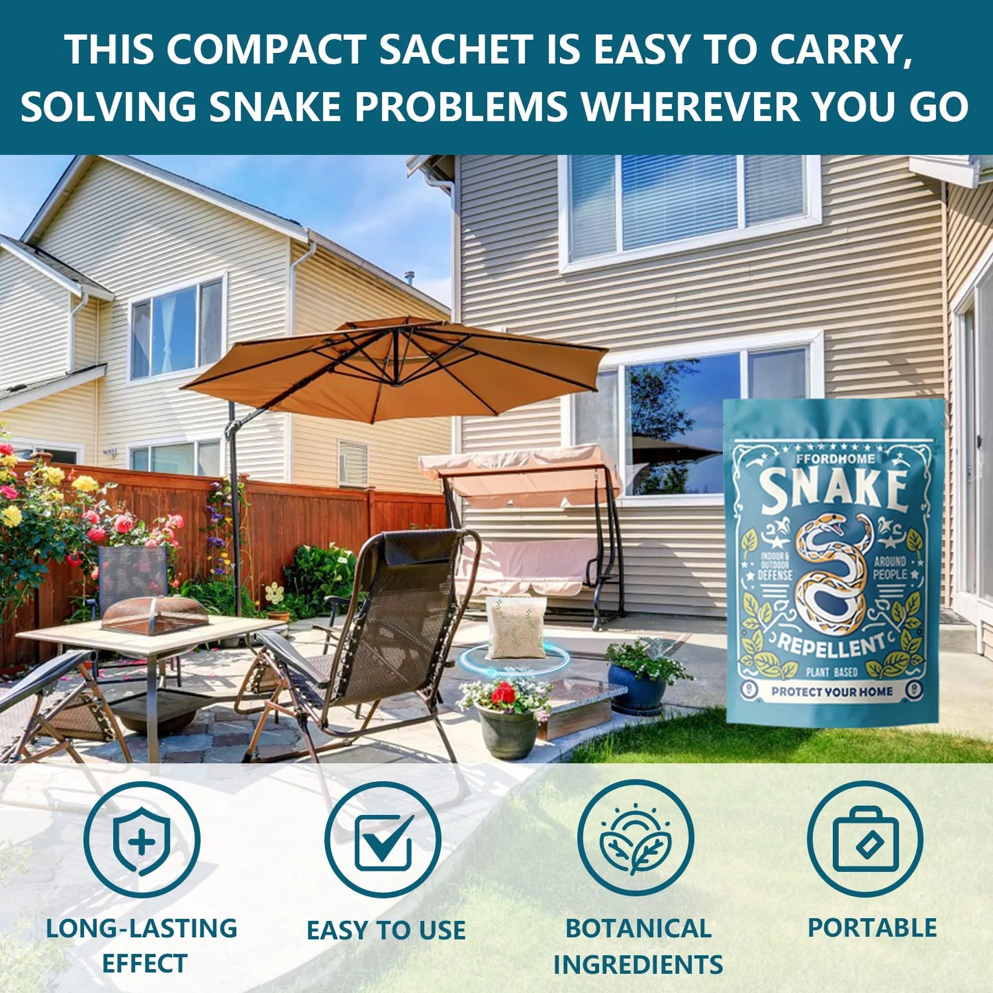 Yard Snake Repellent Sachets Outdoor Deterrent Safe For Pets