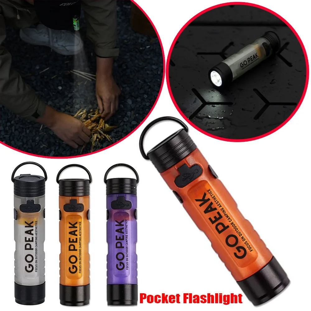 Gopeak USB Rechargeable LED Pocket Flashlight Clip Hat Light