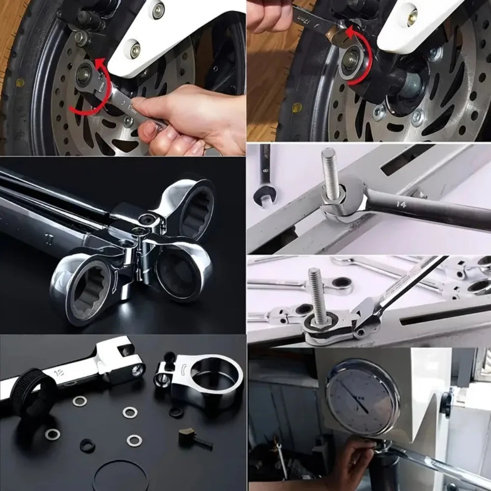 Flexible Ratcheting Wrench Set For Automotive Repair