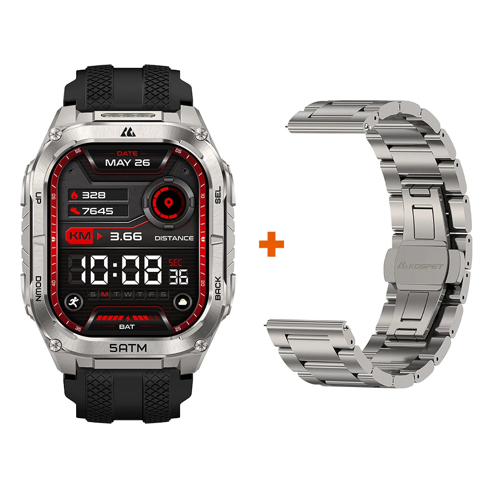Kospe Tank M4C Advanced GPS Smartwatch For Men Health Tracking