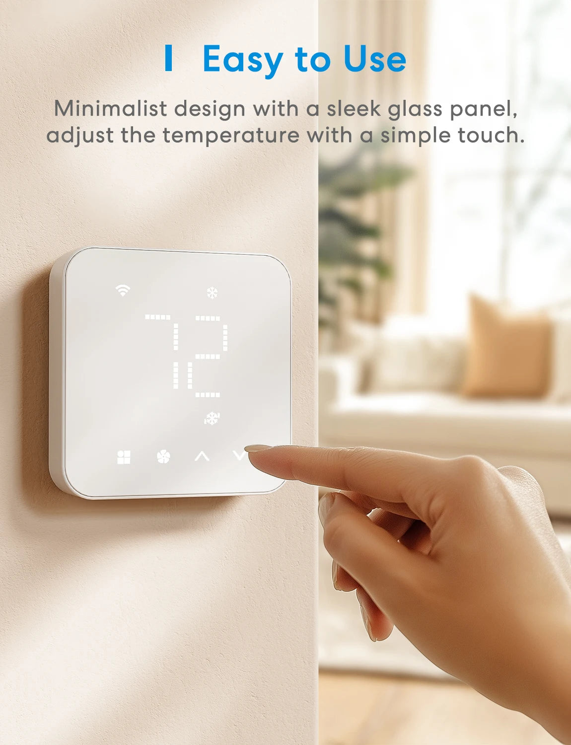 Meross Matter Smart Thermostat US WiFi Compatible With Alexa