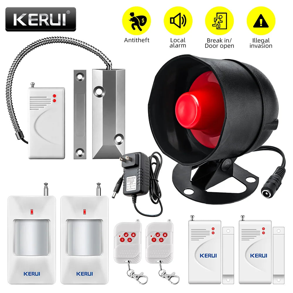 KERUI Wireless Security Alarm Kit With Door And Motion Sensors