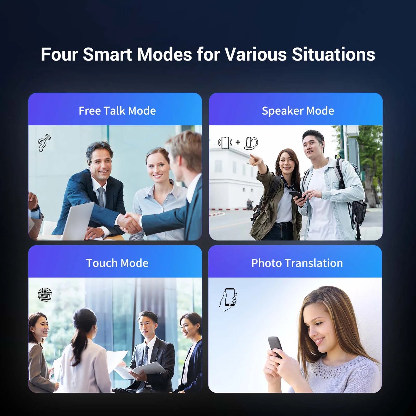 Wooask OWS Translator Earbuds Real Time Translation Offline Packs