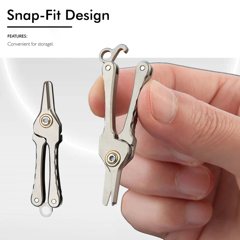 Titanium Alloy Mini Scissors Nose Hair Trimmer Keychain