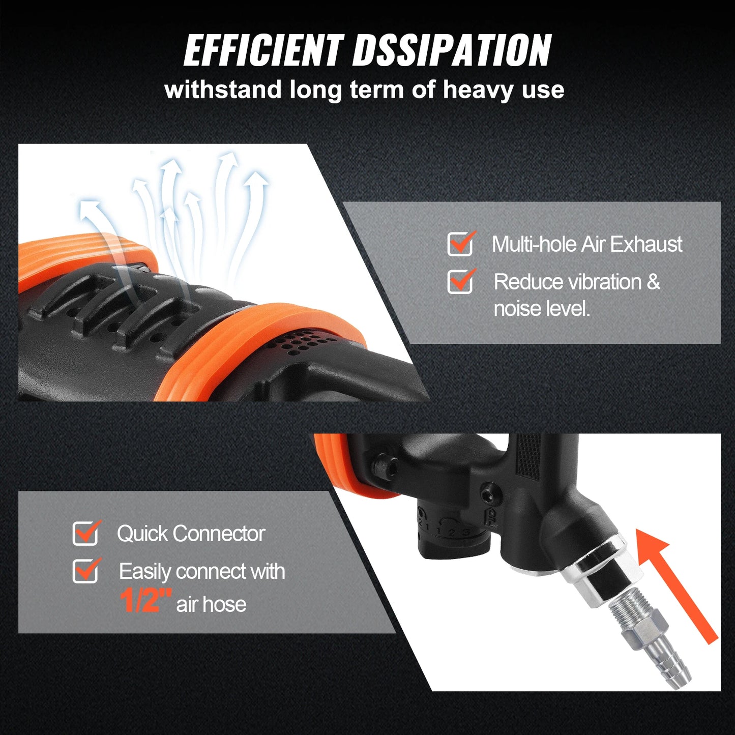 Air Impact Wrench 5175 Ft Lbs Reverse Torque Pneumatic