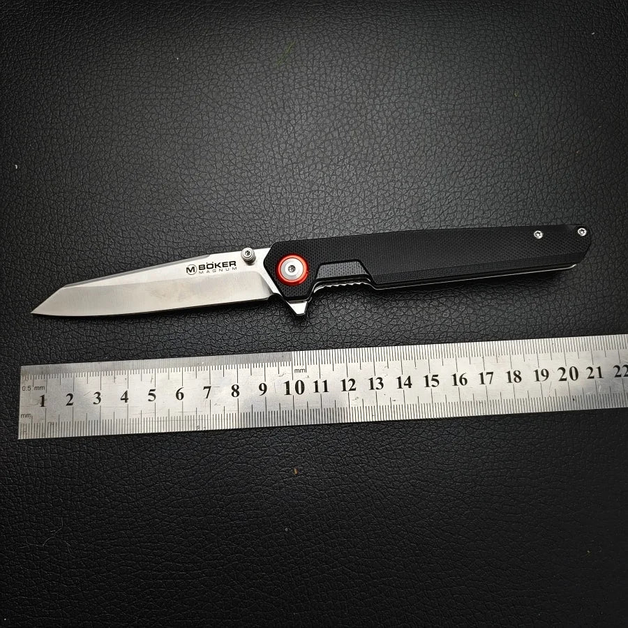 DIY Supplies Ultra Lightweight Folding Knife 440B Blade G10 Handle