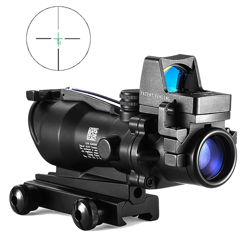 Nabila Adjustable Tactical Rifle Scope With Red Dot For Hunting
