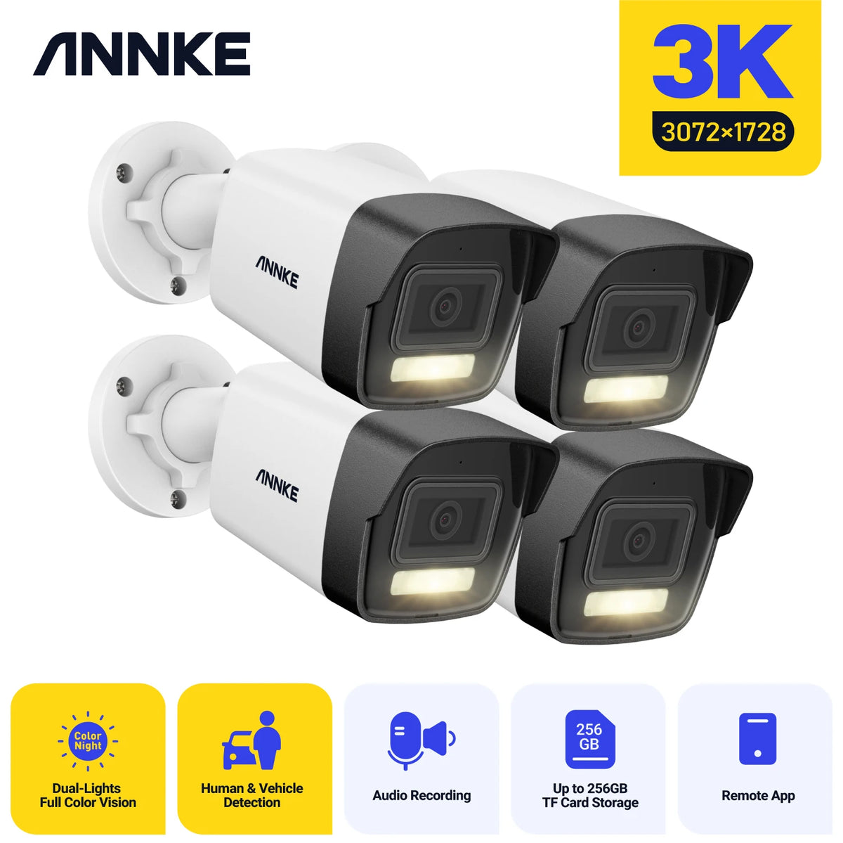 ANNKE Smart Dual Light Outdoor Bullet PoE Security Camera