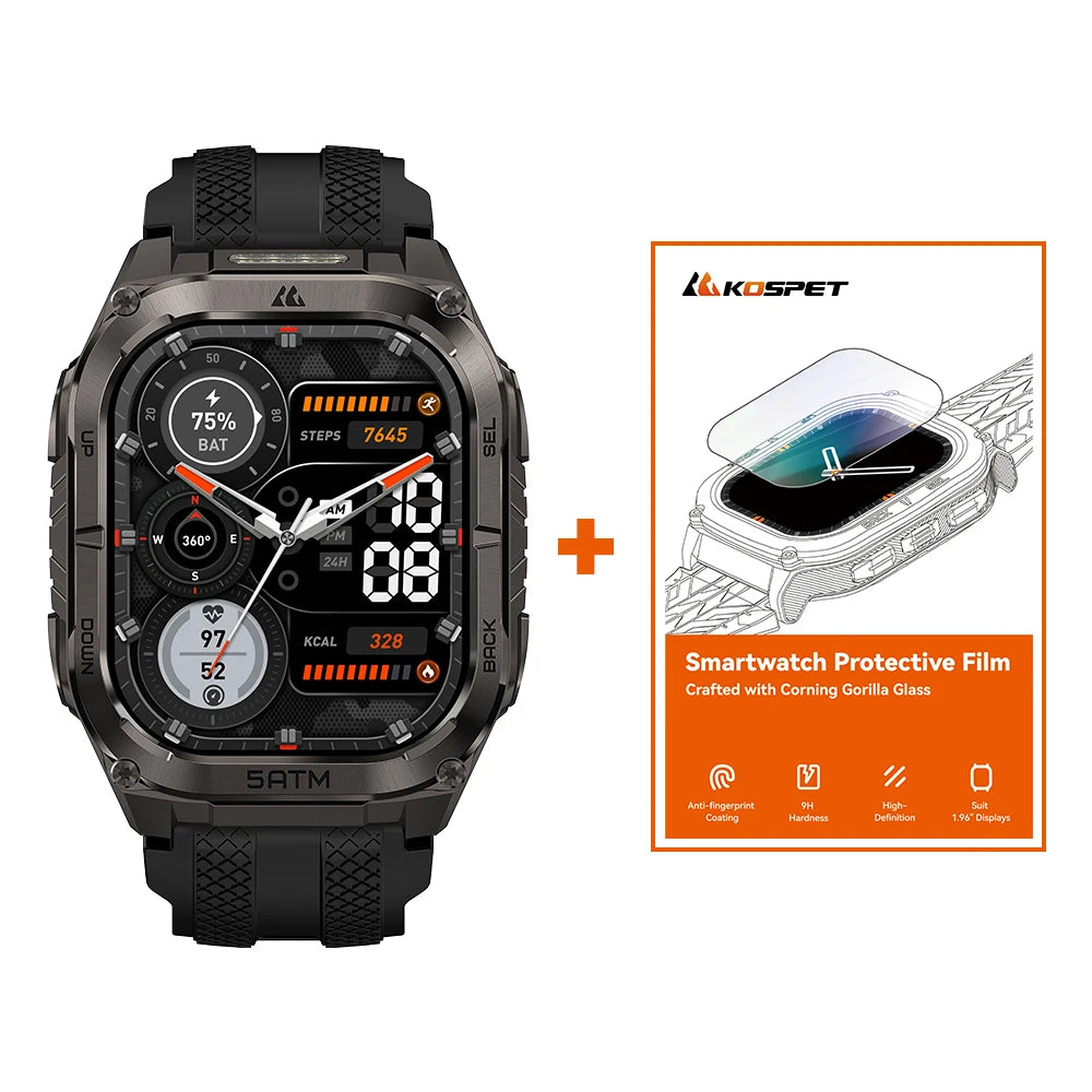 Kospe Tank M4C Advanced GPS Smartwatch For Men Health Tracking