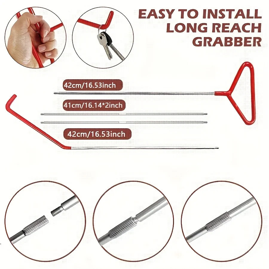 Car Door Tool Kit With Inflatable Pump And Reach Gripper