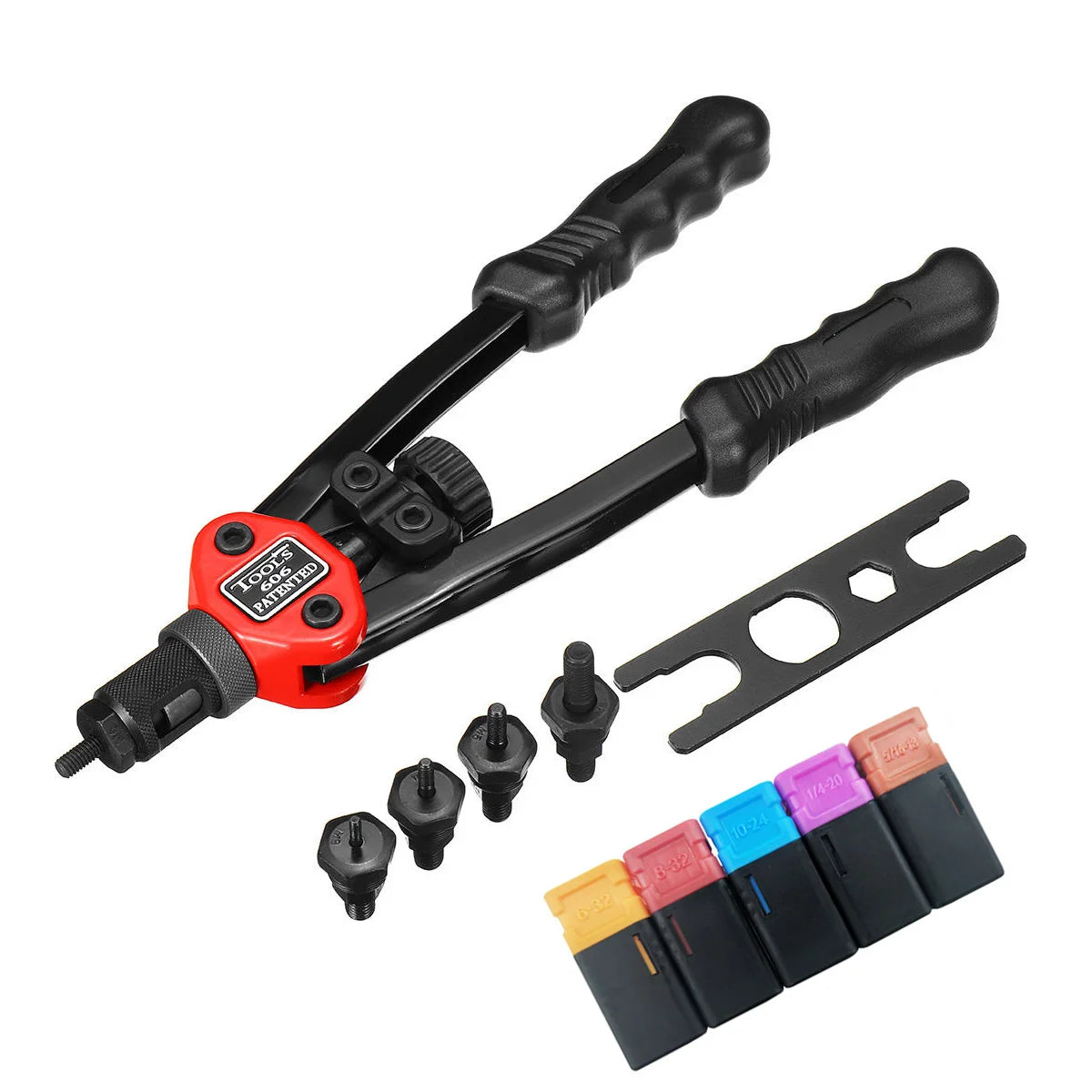 Allsome BT-606 Riveter Gun Rivet Nut Tool Manual Mandrels