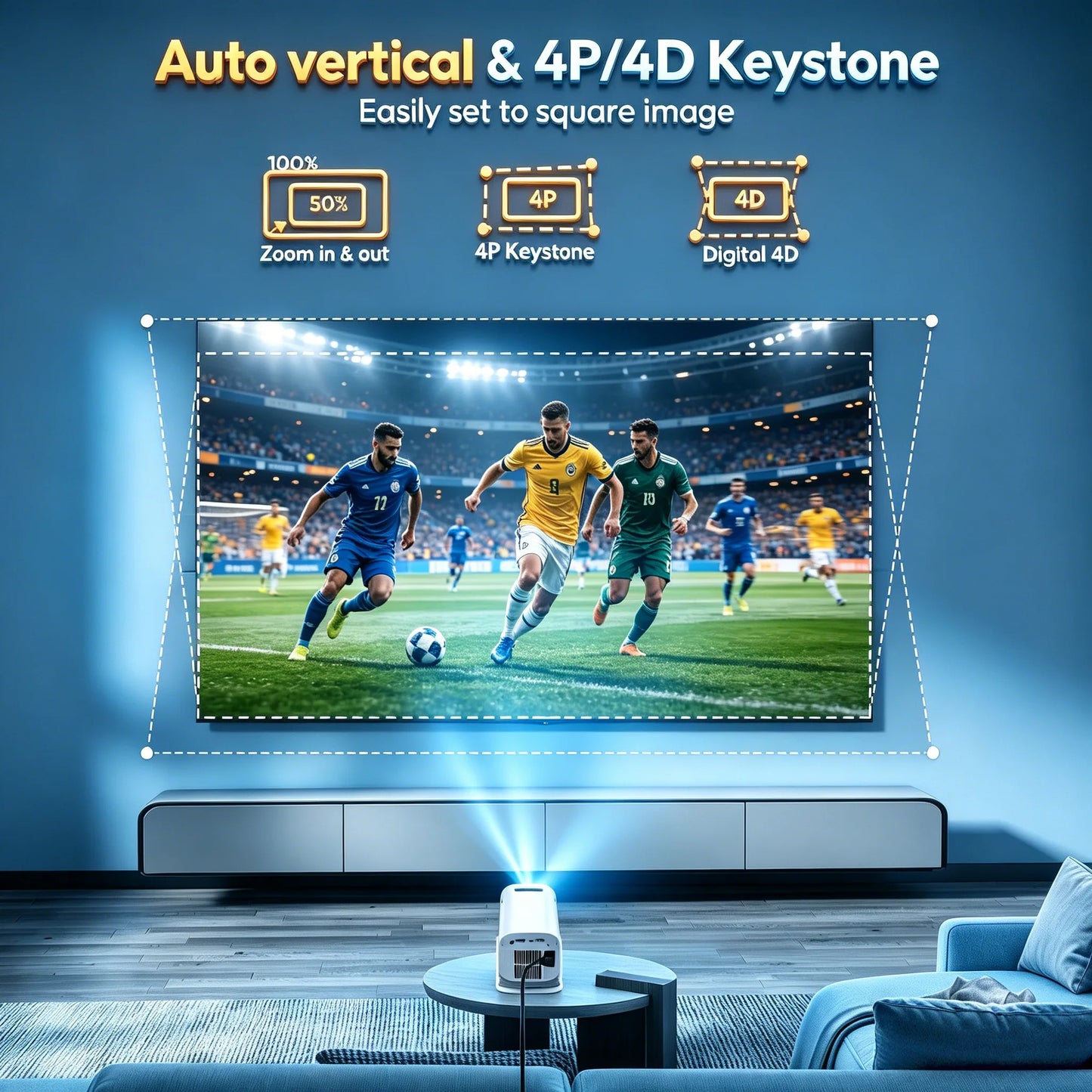 XGODY 4K LED Projector With WiFi 6 Bluetooth 5.0