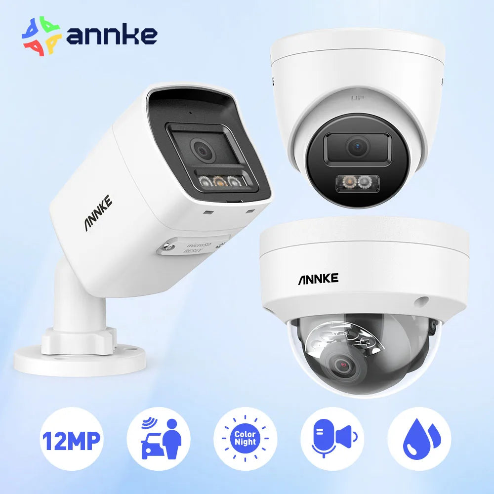 ANNKE 12MP Dual Light PoE Outdoor Security Camera Night Vision
