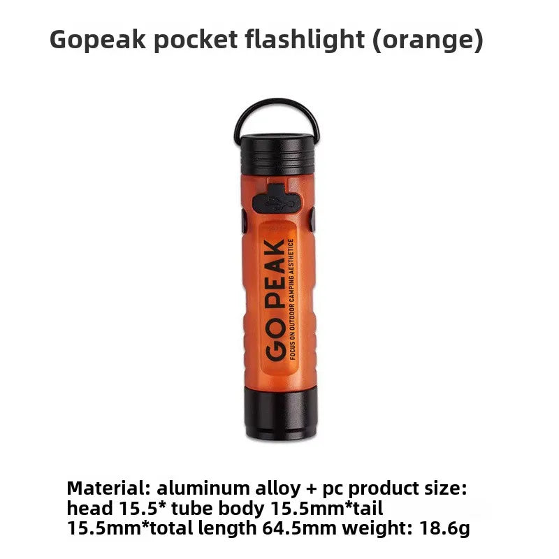 Gopeak USB Rechargeable LED Pocket Flashlight Clip Hat Light