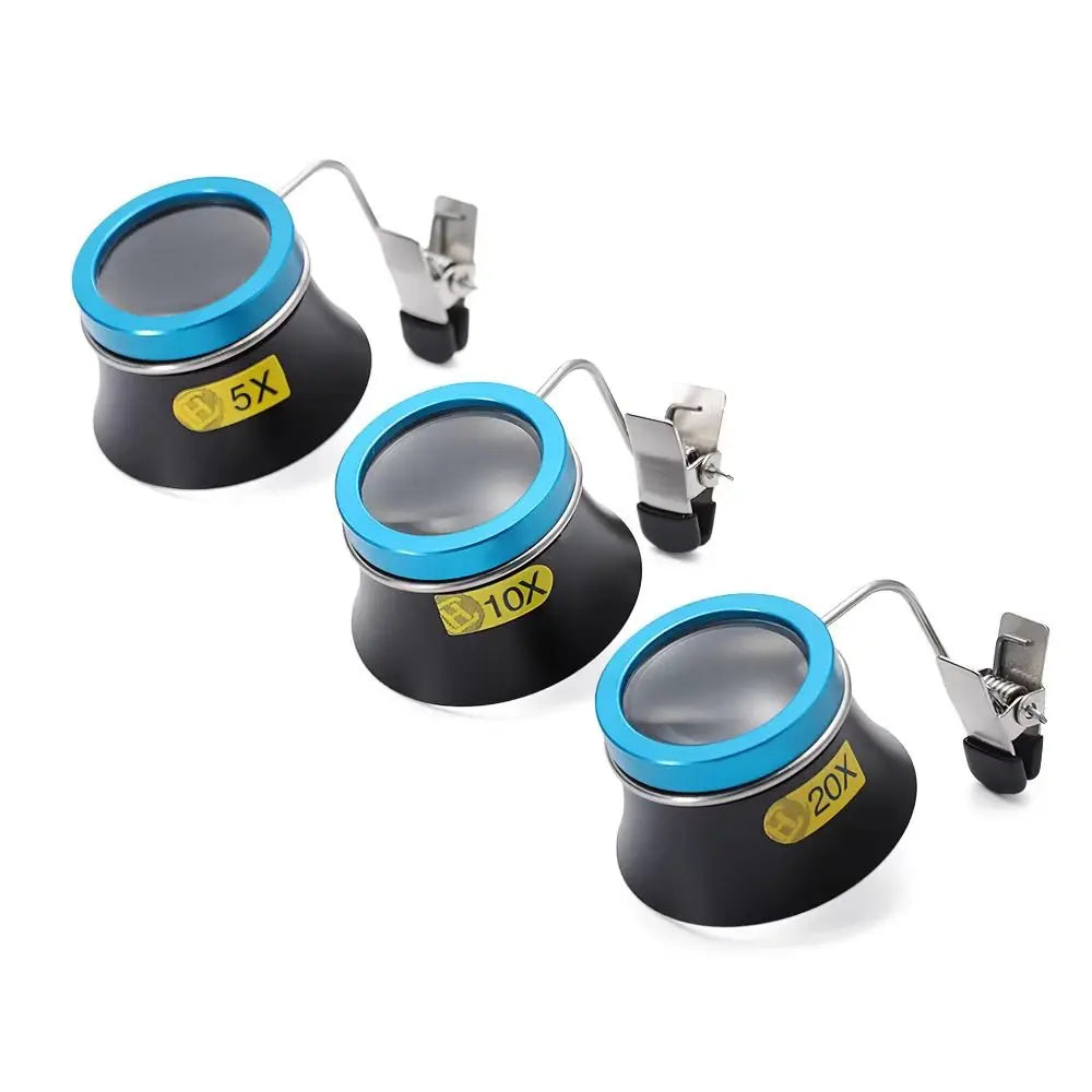 1Pcs New 5X 10X 20X Eyeglass Magnifier Clip-On Eye Loupe Loupe Magnifying Lens Portable Eyepiece Process Operation