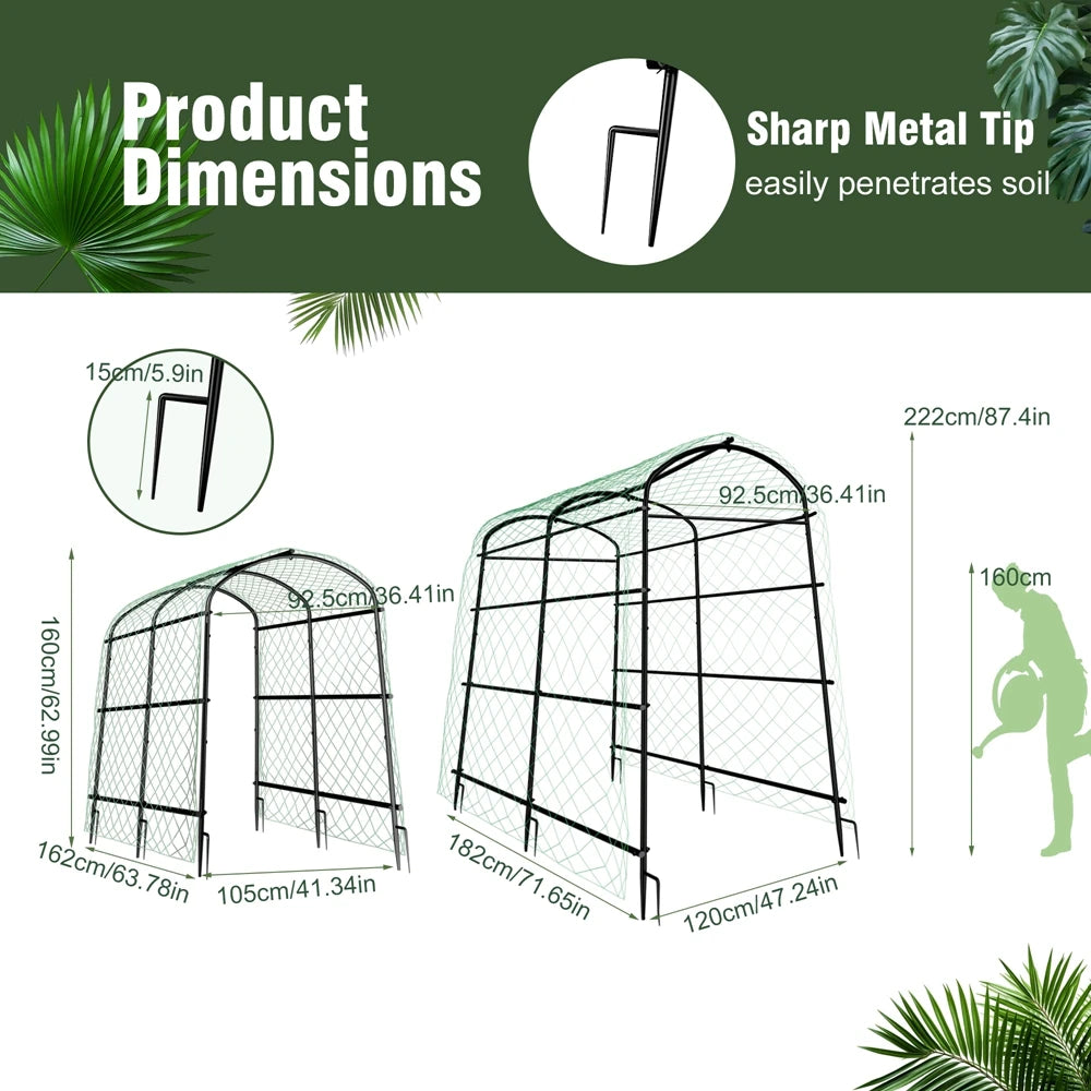 Wisfor U-Shaped Metal Tall Garden Trellis for Climbing Plants