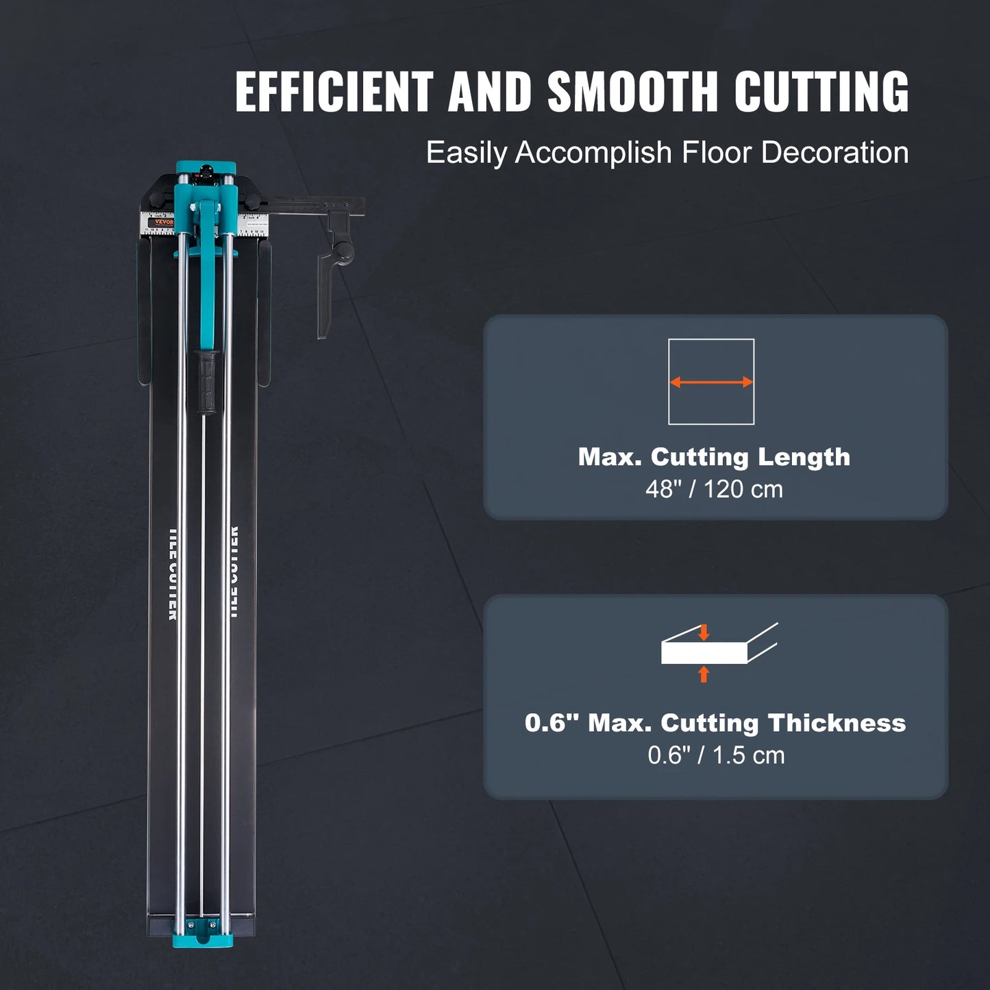 Manual Tile Cutter With Laser Positioning For Porcelain Tiles