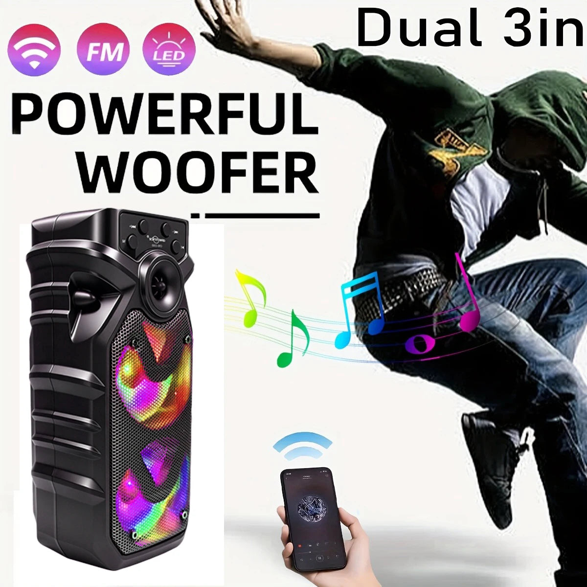 Wireless Bluetooth Portable Speaker and PA System for Guitar