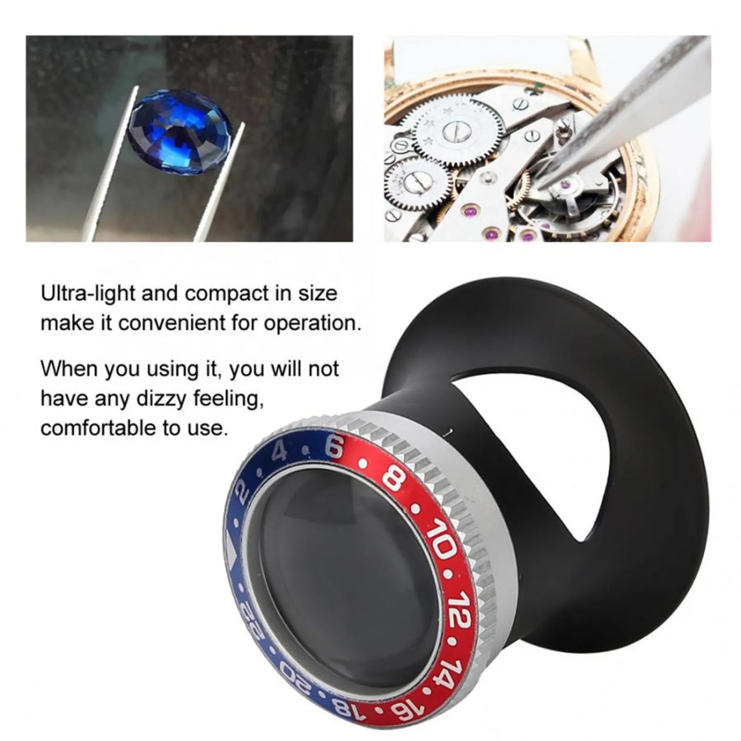 Premium 10X 20X Watch Magnifier Loupe For Jewel Watch Repair
