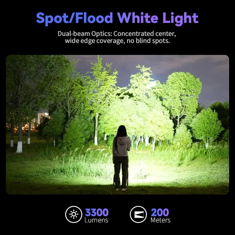 Sofirn SR23 UV Flashlight 365nm USB C Rechargeable 21700