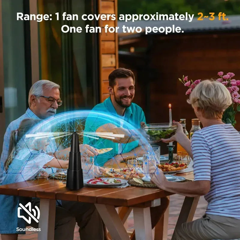 Multi Fly Table Fans With Holographic Blades For Indoor Outdoor