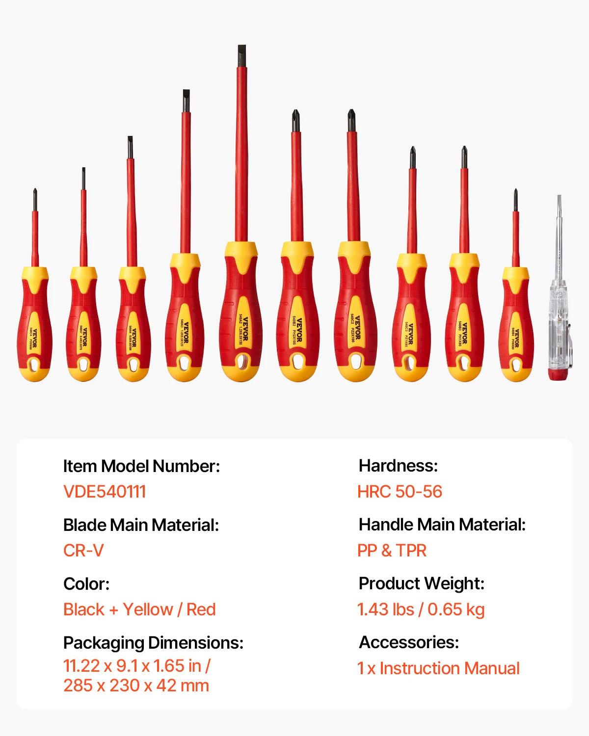 SucceBuy Insulated Screwdriver Set Professional Electrician Tools