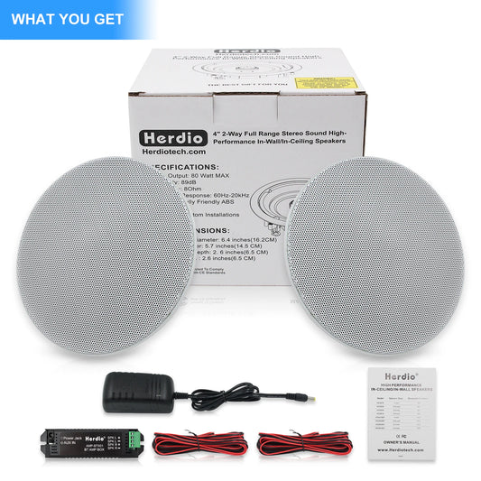 Herdio Indoor Outdoor Ceiling Bluetooth Speaker Two Way Stereo