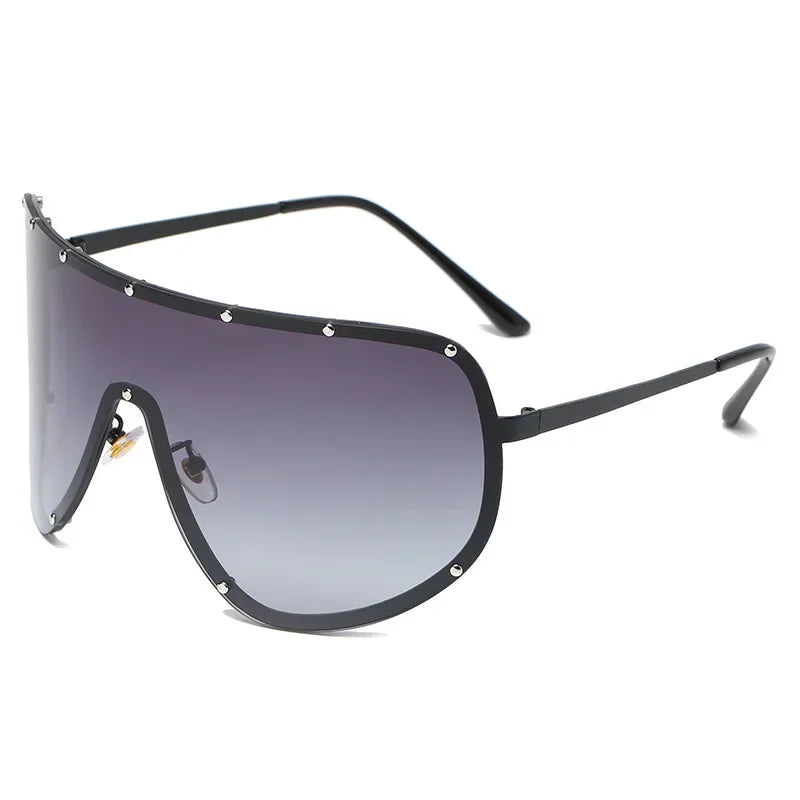 Steampunk Oversized Sunglasses For Women UV400 Protection
